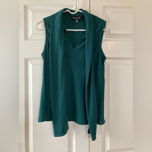 Evan Picone Teal Sleeveless Blouse